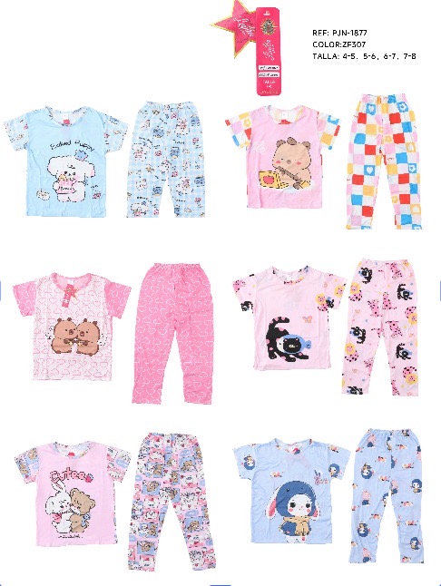 PIJAMA NINA  CONJUNTO CON LARGO